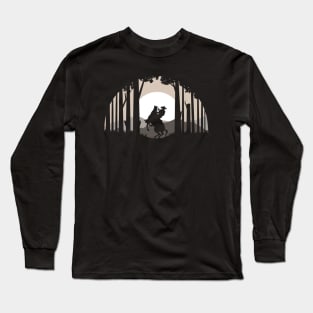 Forest Horse Silhouette Long Sleeve T-Shirt